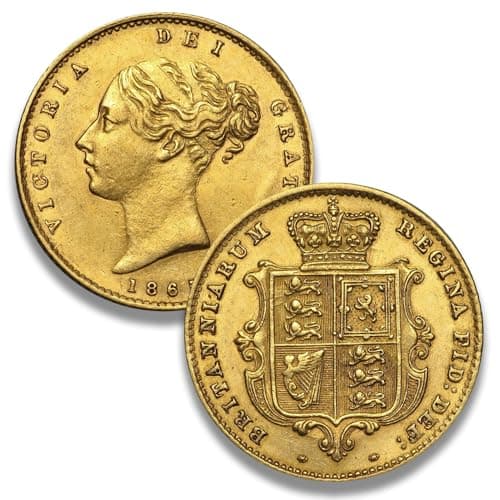Image of Great Britain 1875 Victoria Gold Sovereign Coin, Antique British Coins, Ancient St George Coin Collection, UK Old Coins for Collectors, European Historical Souvenirs