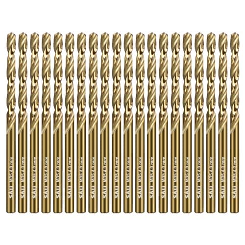 Image of SALI Cobalt Drill Bit Set 20Pcs 4mm M35 High Speed Steel Jobber Drill Bit Kit (HSS) Twist Drill Bits for Hardened Metal, Stainless Steel, Cast Iron, Wood and Plastic, with Index Storage Case