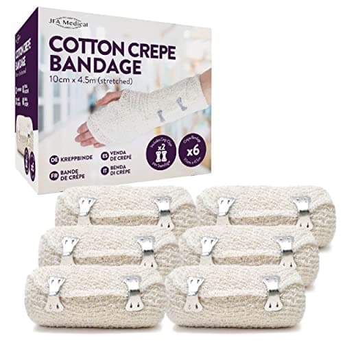 Image of JFA Medical Cotton Crepe Bandages 10cm x 4.5m - Box of 6
