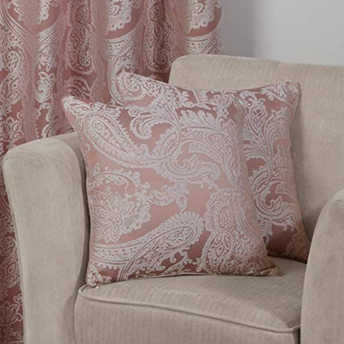 Image of Emma Barclay Duchess - Jacquard Cushion Cover in Blush Pink - 17x17 (43x43cm)