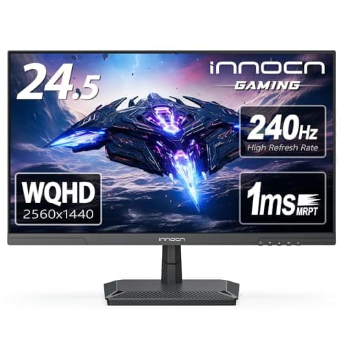 Image of INNOCN 24.5" Gaming Monitor 1440p 240Hz QHD 2K PC Desktop Gaming Fast IPS HDMI 2.1 Display, DisplayPort, 1ms, Built-in Speaker, 25G2S