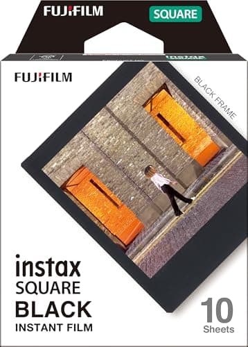 Image of Instax SQUARE instant Film, Black border, 10 shot pack, suitable for all instax SQUARE cameras and printers