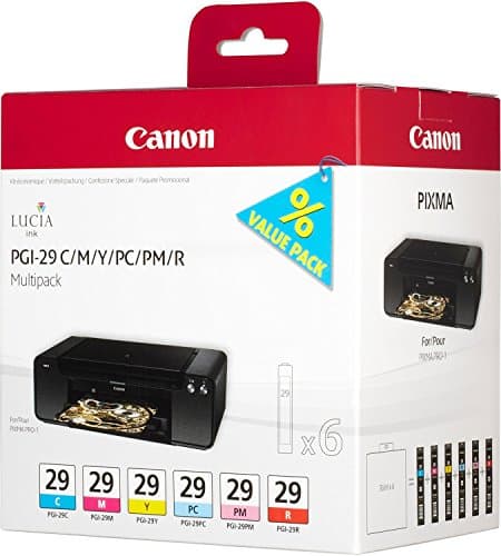 Image of Canon PGI-29 CMY/PC/PM/R Multipack - Yellow, cyan, magenta, red, photo cyan, photo magenta - original - ink tank - for PIXMA PRO-1