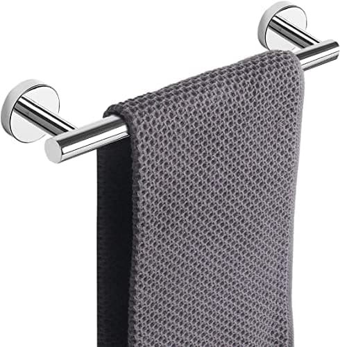 Image of YUET Towel Rail 23CM Chrome Hand Towel Holder Bar Bathroom Holders For Bathrooms Kitchen Dish Cloths Hanger 304 Stainless Steel RUSTPROOF Wall Mounted 9'' (Polished Mirror)