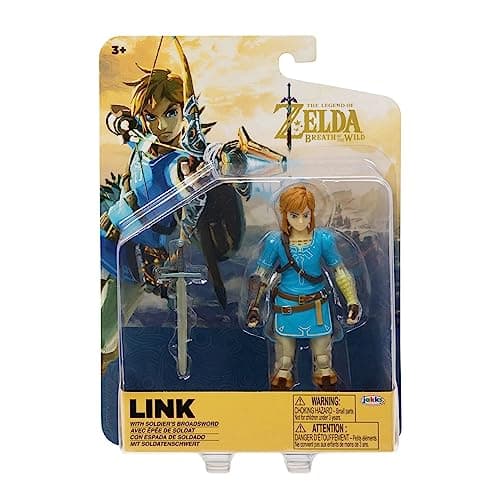 Image of Nintendo The Legend of Zelda: Breath of The Wild 5-inch Action Figure Link with Soldier's Broadsword