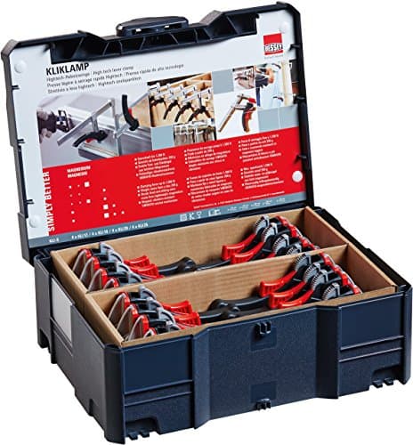 Image of Bessey KLI-S Kliklamp Systainer Set with 16 Clamps, Silver