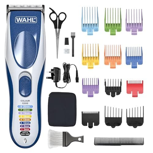 Image of Wahl Colour Pro Cordless Hair Clipper Kit, Professional Home Haircut Set with 12 Color-Coded Guide Combs, Rechargeable, Hair Trimmer for Men, Women & Kids