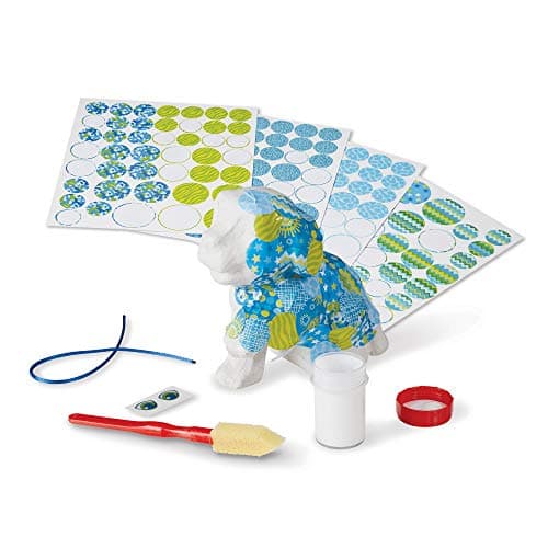 Image of Melissa & Doug Decoupage Made Easy Puppy Paper Mache Craft Kit With Stickers