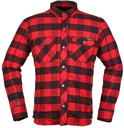 Image of Modeka Nooner Motorcycle Shirt, Red/Black, S