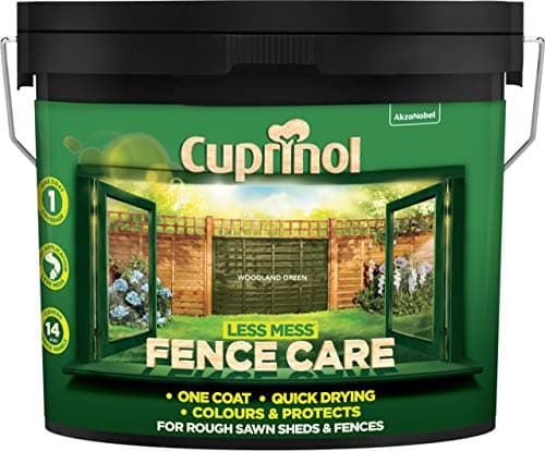 Image of CUPRINOL LESS MESS FENCE CARE WOODLAND GREEN 9 LITRES