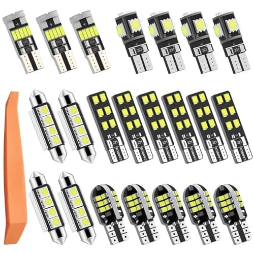 Image of COLORLAM 22PCS Festoon LED Car Interior Light Bulbs Can-bus Error Free LED SMD Bulbs Kit for Car Interior Dome Map Door Courtesy License Plate Lights C5W T10 168 194 2825 6000K Xenon White