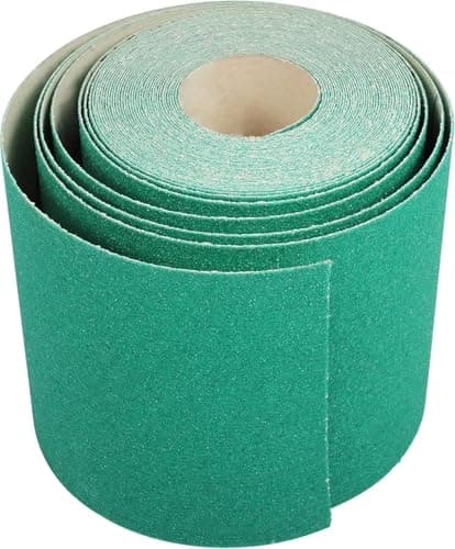 Image of Garden Mile 80 Grit Sandpaper Roll 10m x 115mm – Aluminium Oxide Abrasive Sanding Paper for Wood, Metal, Plastic & Paint – Medium Coarse Green Sanding Roll for Hand & Machine Use