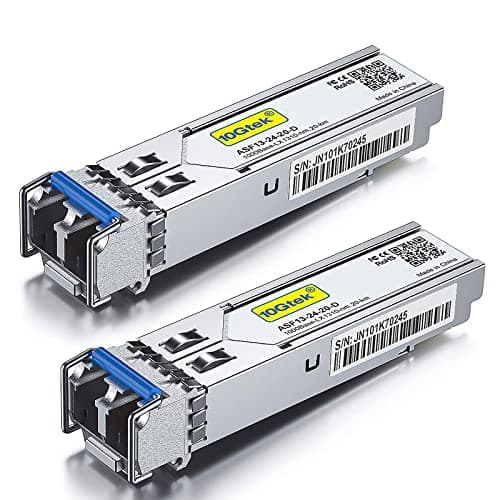 Image of [2 Pack] 1G SFP LX LC Singlemode Module 10km, 1000Base-LX Mini-Gbic Transceiver Compatible for Cisco GLC-LH-SMD, Meraki, Ubiquiti UniFi UF-SM-1G, Mikrotik, Netgear, D-Link, TP-Link, Zyxel and more
