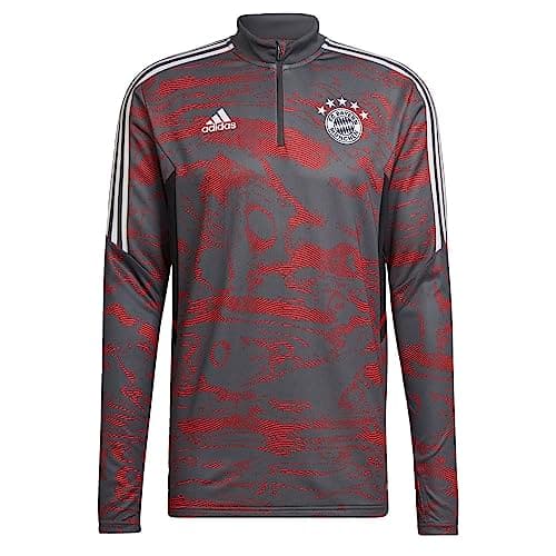 Image of adidas FC Bayern Condivo 22 Training Top Men's, Red / Grey Six, XL