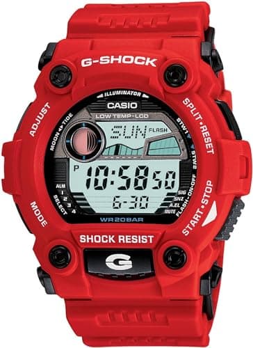 Image of Casio G7900A-4 - Women's Watch, Red Resin Strap, Strip