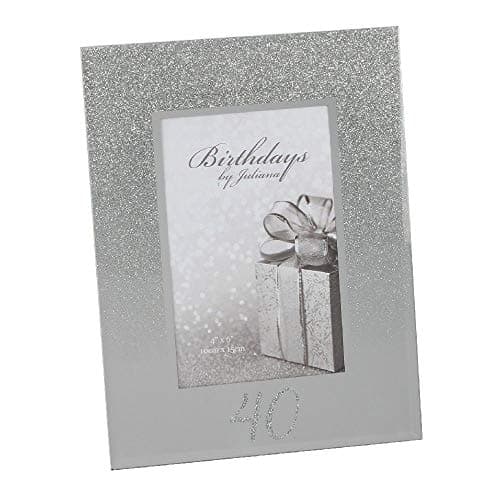 Image of 40th Birthday 4" x 6" Glitter Mirrored Glass Frame, 40 design