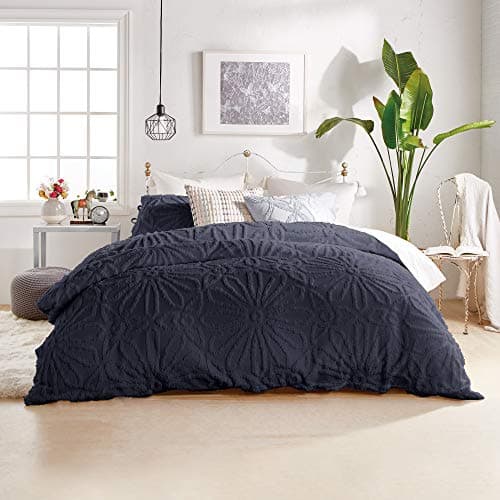 Image of Peri Home Chenille Medallion 100% Cotton 3-Piece Comforter and Sham Set, King, Indigo