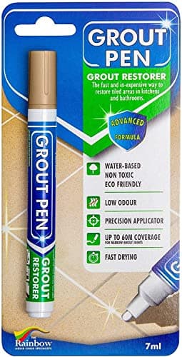 Image of Grout Pen - Designed for restoring tile grout in bathrooms & kitchens (Beige)