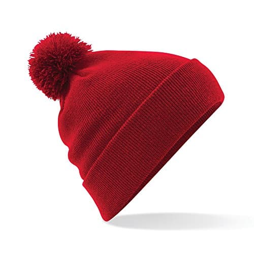 Image of Unisex Original Pom Pom Winter Beanie Hat (One Size, Classic Red)