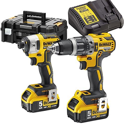 Image of DeWalt DCK266P2T 18v XR Cordless Combi Drill & Impact Driver TSTAK Kit 2 x 5ah Li-ion