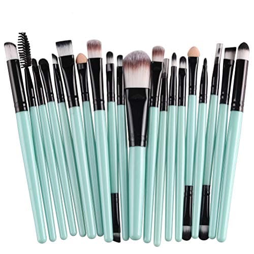 Image of Gshy Professional 20-Piece Make-Up Brush Set Cosmetic Makeup Brush Set Wool Brand (Green)