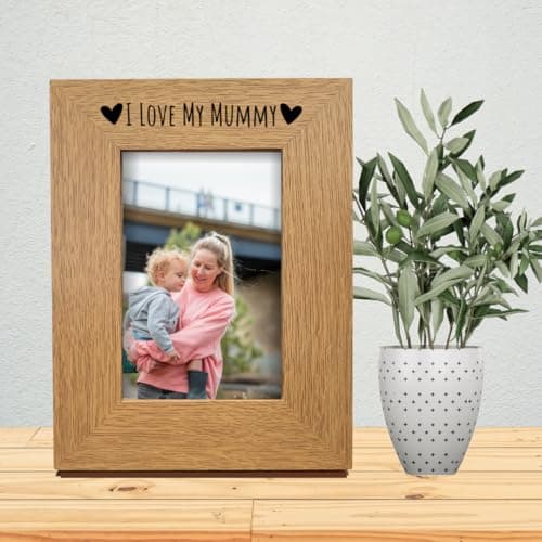 Image of Second Ave Oak 6x4 Portrait Picture Photo Frame I Love My Mummy Gift Birthday Mother's Day Christmas