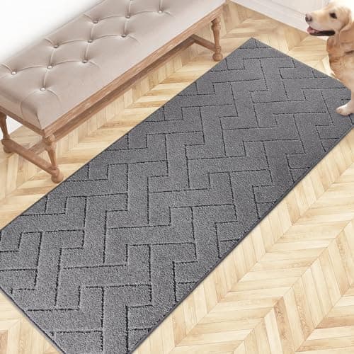 Image of FCSDETAIL Dirt Trapper Indoor Door Mat 60 x 150 cm, Machine Washable Entrance Rug, Dog Doormat, Non-slip Inside Runner Rug for Kitchen, Hallway, Entryway