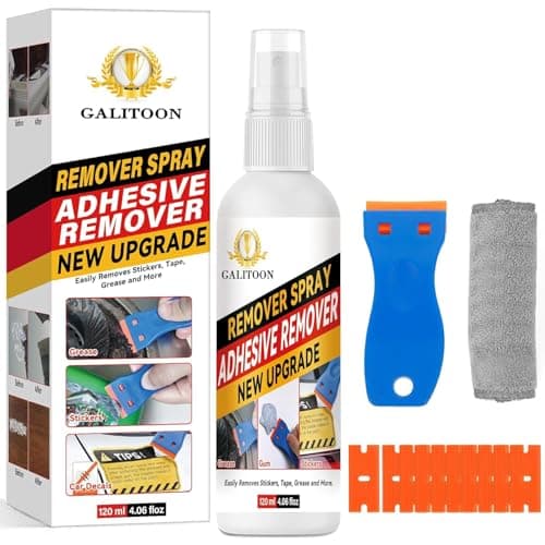 Image of Sticky Stuff Remover, Adhesive Remover, Sticker Remover for Easy Removal of Stickers, Labels, Decals, Surface-Safe Glue Remover with Plastic Scraper, Remover Gel Adhesive Remover for Cars (120ML)