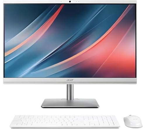 Image of acer Aspire C24-195ES 23.8" All-In-One Desktop PC | Intel Core Ultra 5 125U | AI Enabled CPU | 16GB RAM | 512GB SSD | Full HD LED LCD Display | Dual speakers | 5MP Webcam | Windows 11 Home | White