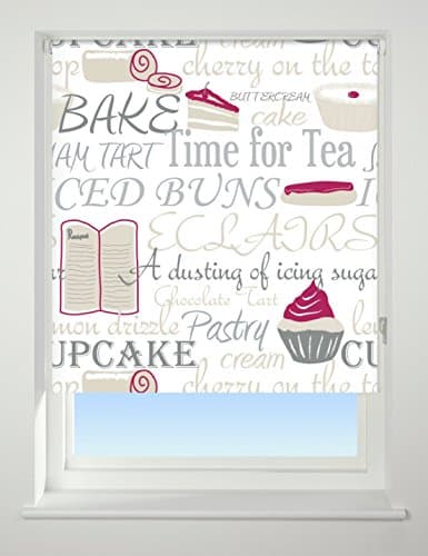 Image of UNIVERSAL Bake Off Patterned Thermal Blackout Roller Blind, Red, W60cm