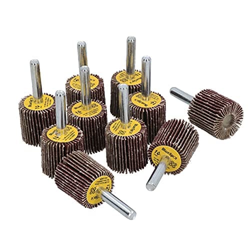 Image of 80 Grit 25mm Flap Wheel Disc Abrasive Sanding Pads For Drills 6mm Shank 10pc