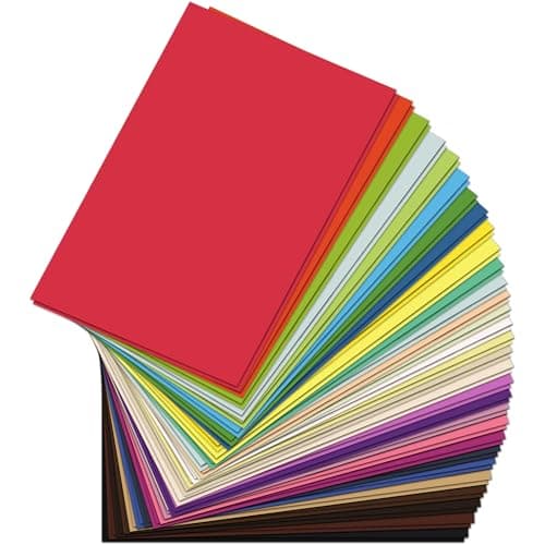 Image of Taiyeestar 60 Sheets Coloured Card A4, Coloured Paper A4 pack assorted With 30 Vivid Colours, Construction paper 150gsm, Perfect for adding more fun to crafting and decorating, sketching and decoupage