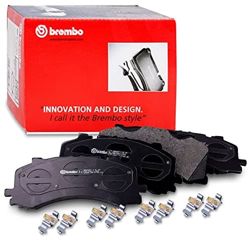 Image of Brembo P85170 Front Brake Pad Set 4x Pads Prepared For Wear Indicator Braking