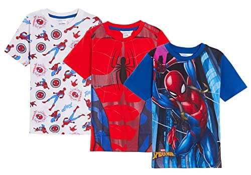 Image of Boys 3 Pack Spiderman T-Shirts 5-6 Years (Pack of 3) Multi