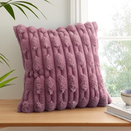 Image of Bianca So Soft Carved Faux Fur 50x50cm Cushion Pink