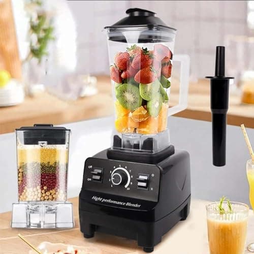 Image of Blender Smoothie Maker, Professional Table Blender with 10 Adjustable Speeds, 2L Effective Capacity Container, Equipped with 6 Stainless Steel Blades, 3200W, Max 48000 RPM(2 cups)