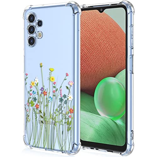Image of XINYEXIN Case for Samsung Galaxy A13 4G, Painting Flower Pattern Clear Case Soft TPU Silicone Case Slim Shockproof Bumper Girl Women Phone Cover - Flower Bush