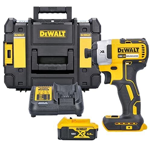 Image of Dewalt DCF887N 18V Brushless Impact Driver with 1 x 5.0Ah Battery & Charger + Case (Without Inlay)