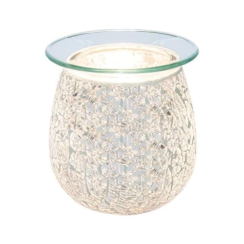 Image of airpure The Mosaic Silver Electric Wax Melt Oil Melter Burner with Backlight