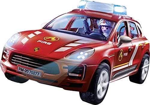 Image of PLAYMOBIL Porsche 70277 Porsche Macan S Fire Brigade with Light and Sound Effects, from 4 Years
