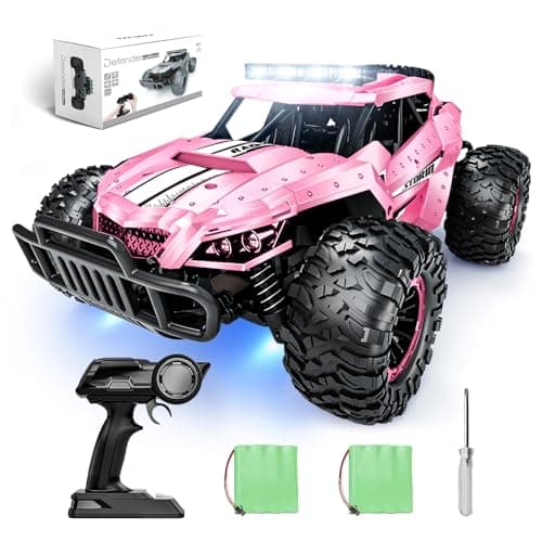 Image of Tecnock Remote Control Cars for Kids Adults, 1:16 Scale 20km/h Monster Truck, 2.4GHz Off-Road RC Car with Headlights & Chassis Lights, 2 Batteries for 60 min, Toys Gifts for 8+ Boys Girls