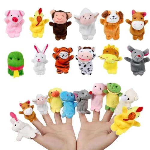 Image of 12pcs Finger Puppets for Toddlers, Finger Puppets, to Tell Animal Stories or Nursery Rhymes, Lifelike and Cute Animal Designs, for Birthday Party Favors Children'S Day Gifts, Classroom Rewards