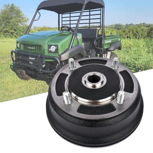 Image of Flynsu Front Brake Drum Replacement for 2001-2008 Kawasaki Mule 3000 3010, 2009-2021 Mule 4000 4010, KAF620 Engine 41038-0034, 41038-1345, 41038-7501