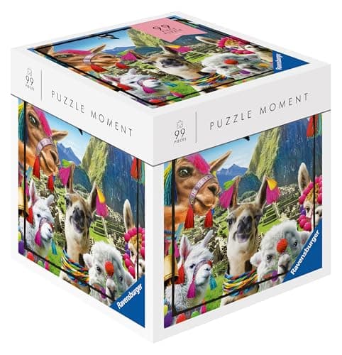 Image of Ravensburger Llamas Puzzle Moments 99 Piece Jigsaw Puzzle for Adults & Kids Age 14 Years Up