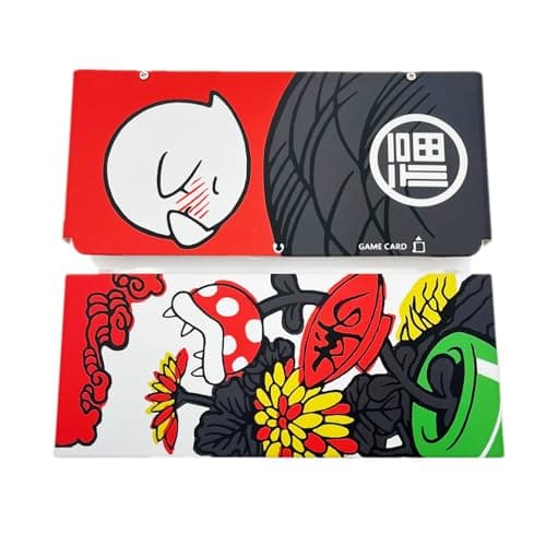Image of Custom for New3DS Extra Faceplate Replacement Cover Plate Boo-Boo & Chomper, for New 3DS Small Handheld Game Console, DIY Colorful Top & Bottom Outer Shells Fu Edition Coverplate 2 PCS Set