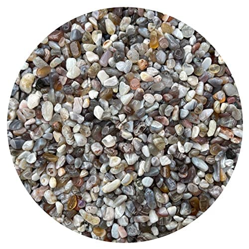 Image of WHOLESALE Natural Semi Tumbled Botswana Agate Gemstone Chips, Crushed Mini Crystals, Undrilled Crystal Chips (0.25 Pound)