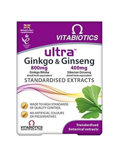 Image of Vitabiotics Ultra Ginkgo and Ginseng Tablets - 60 Tablets