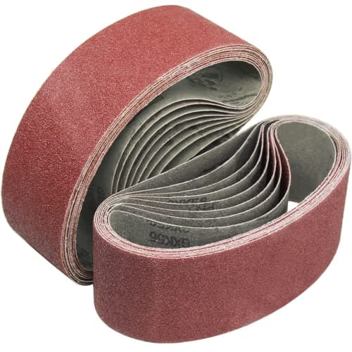 Image of FEIHU Sanding Belts 75x457 mm,Abrasive Belts Assorted.Each 3x40/80/120/180/320, Sanding Belt Set, for Belt Sander| polishing Resin,Metal, Wood (15 Pieces)