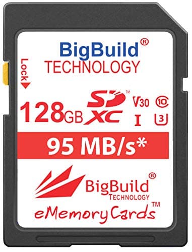 Image of BigBuild Technology 128GB UHS-I U3 95MB/s Memory Card For Canon LEGRIA HF G26, R78, R86, R87, R88, R706, R806 Camcorder