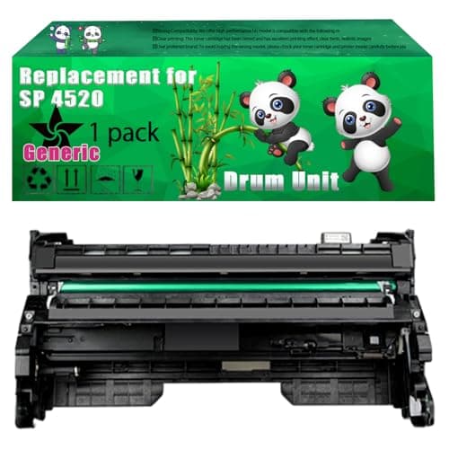 Image of Replacement SP 4520 Drum Unit Compatible for Ricoh MP 401SPF 402SPF SP 4520DN Printers, Up to 20000 Pages, Vivid Colors, Contains Chip (1 Pack Black)